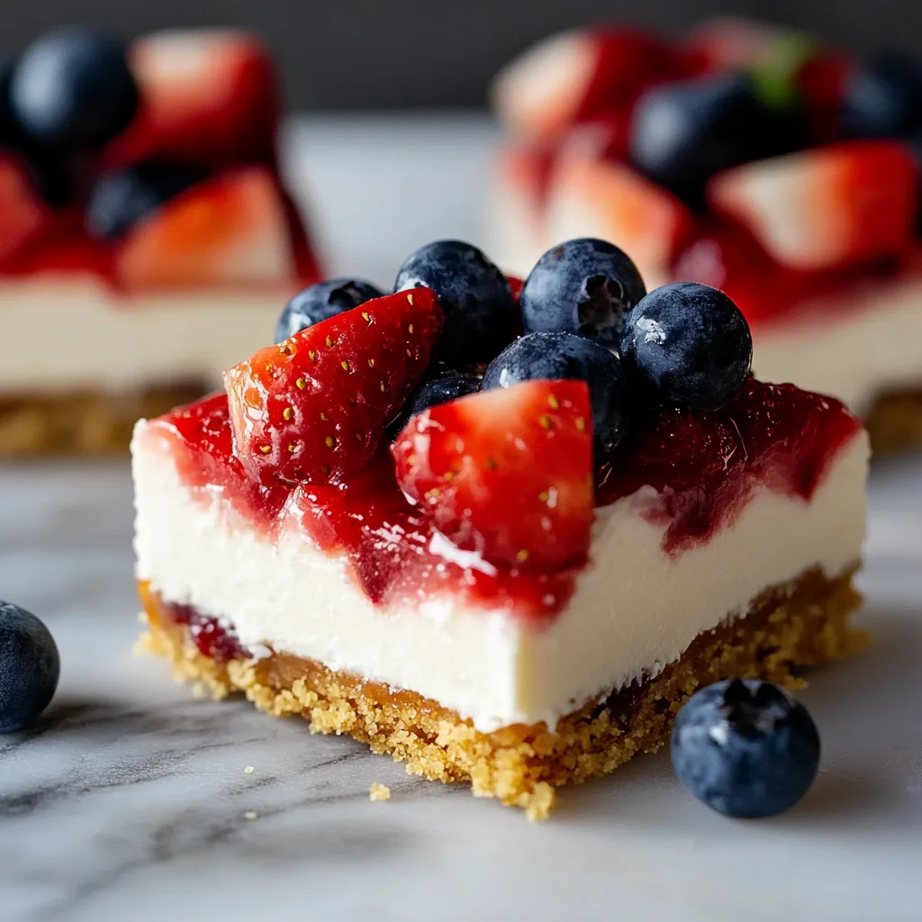 No-Bake Flag Cheesecake Bars