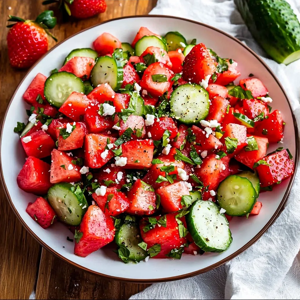Watermelon Strawberry Cucumber Salad: A Refreshing Summer Dream
