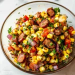 Grilled Corn Salad with BBQ Sausage