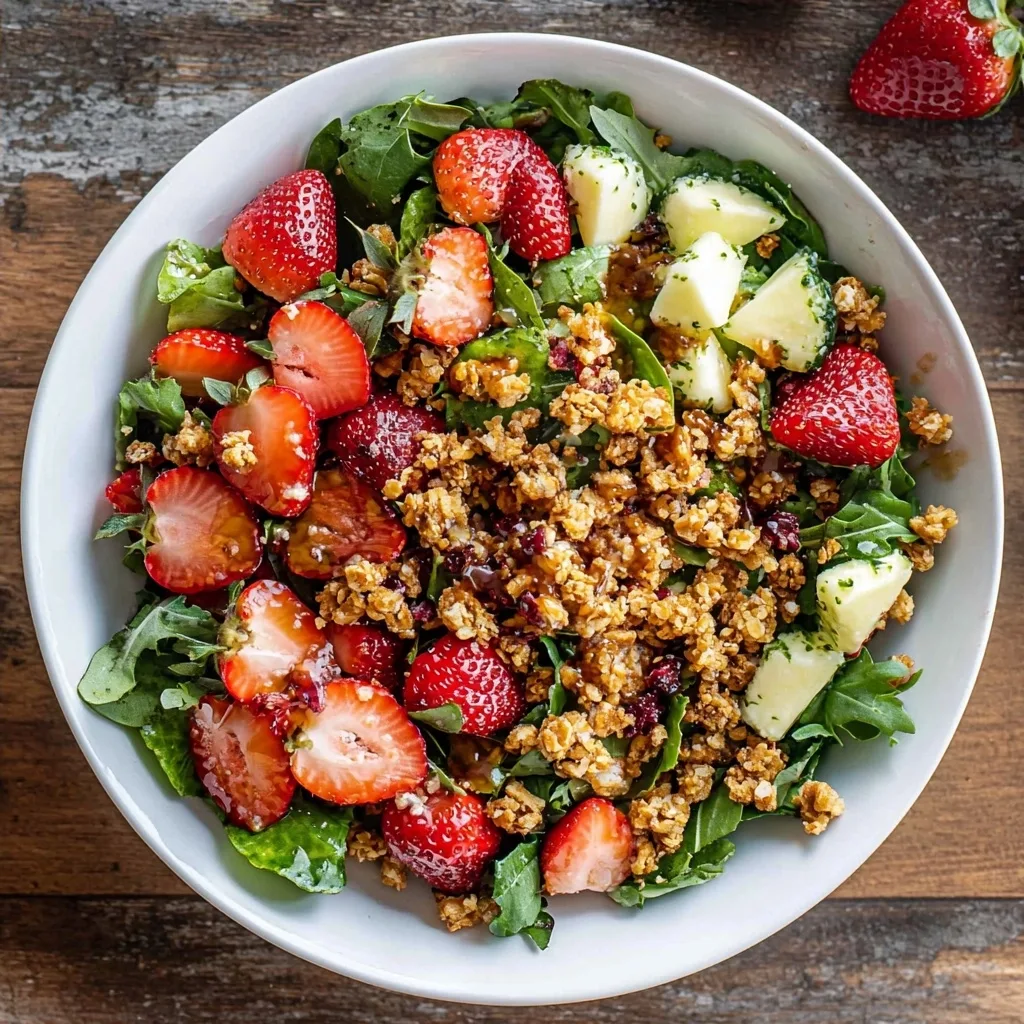 Strawberry Crunch Salad with Champagne Vinaigrette