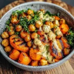 One-Pan Roasted Carrot and Chickpea Bowl