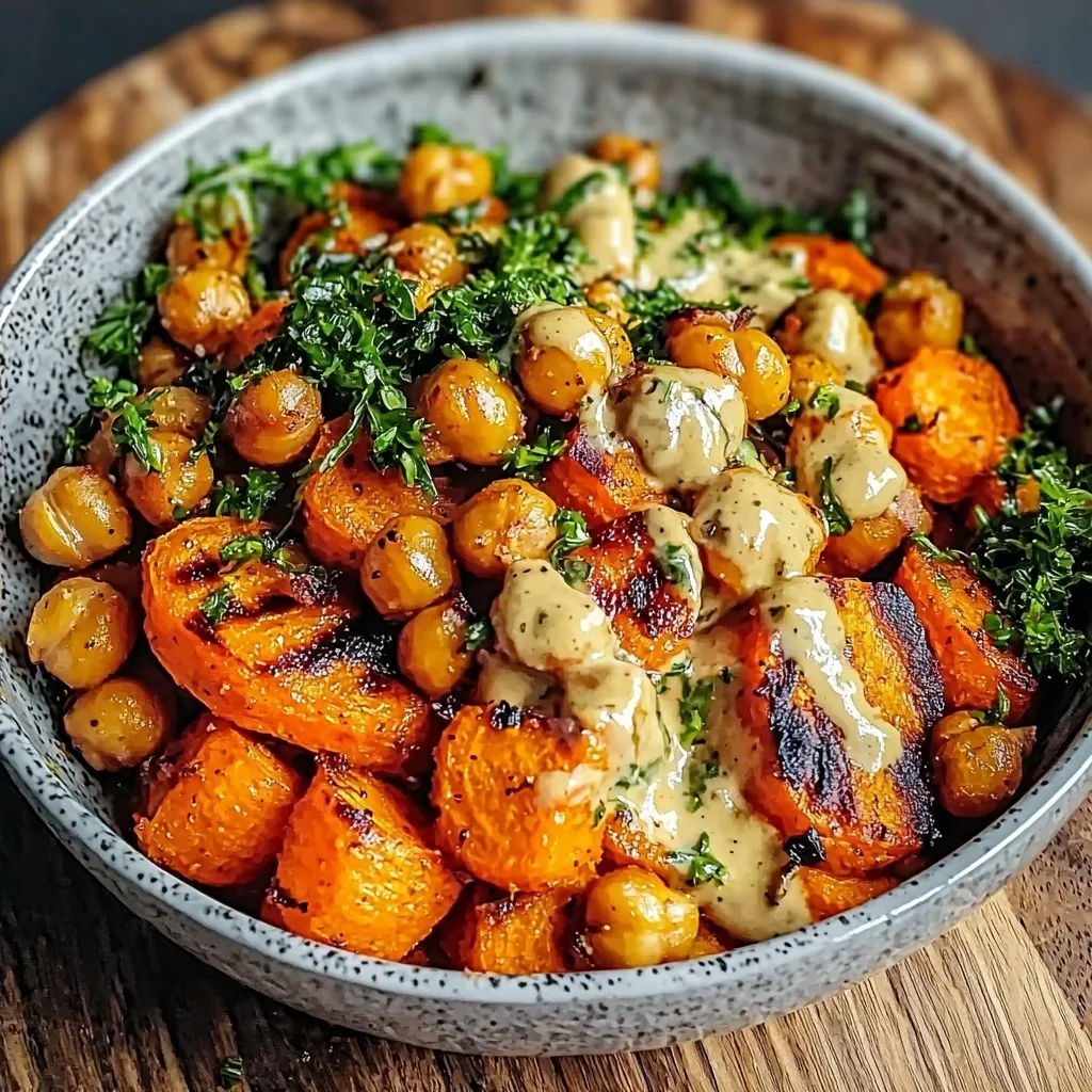 One-Pan Roasted Carrot and Chickpea Bowl