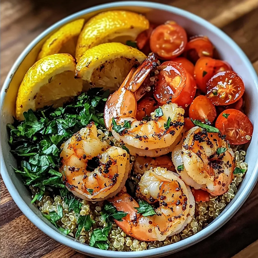 Easy Garlic Shrimp Quinoa Power Bowl with Bold, Zesty Flavor