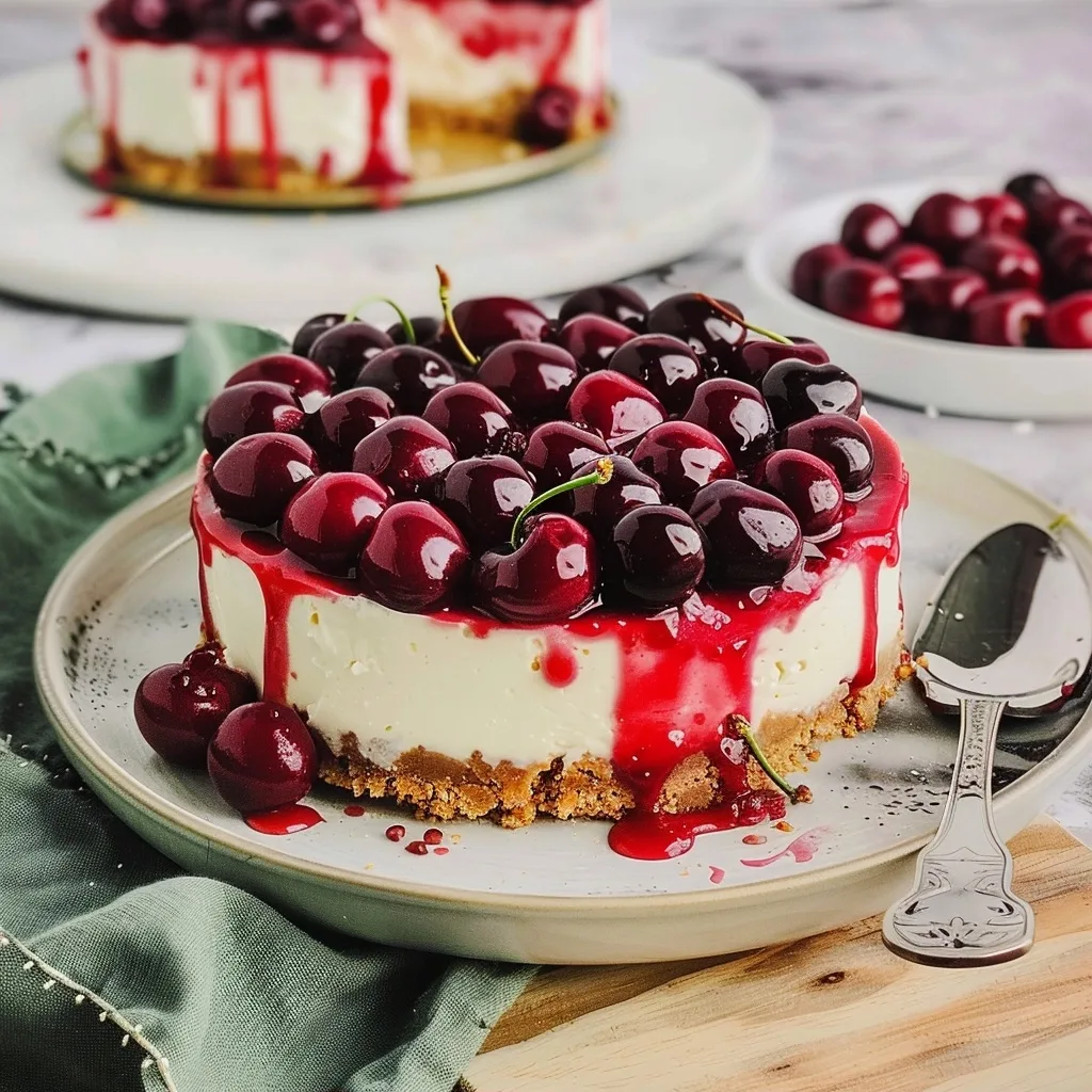 No-Bake Cherry Cheesecake: A Slice of Dreamy Comfort