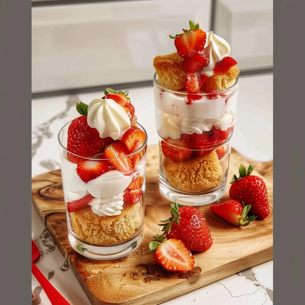 No Bake Strawberry Shortcake Cups