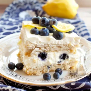No Bake Lemon Blueberry Icebox Cake: A Dreamy Summer Treat