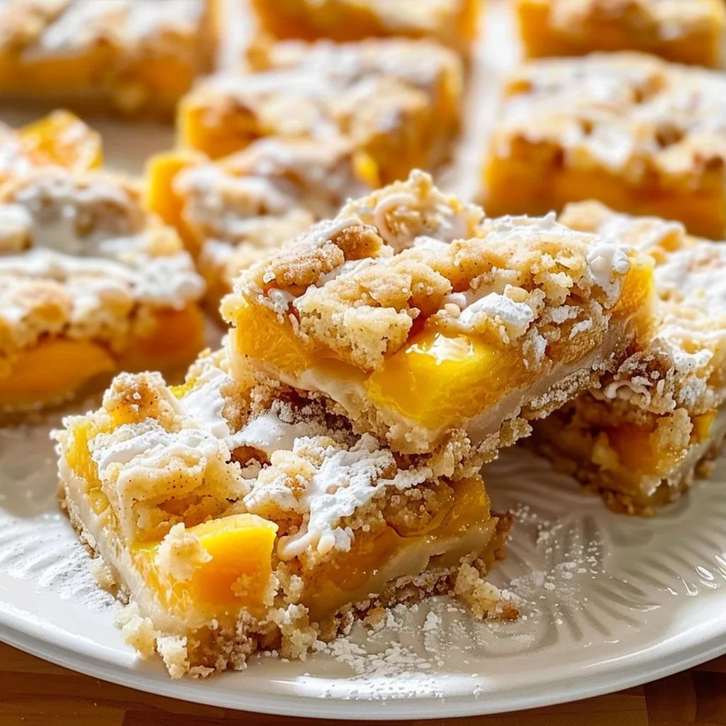 Fresh Peach Crumb Bars