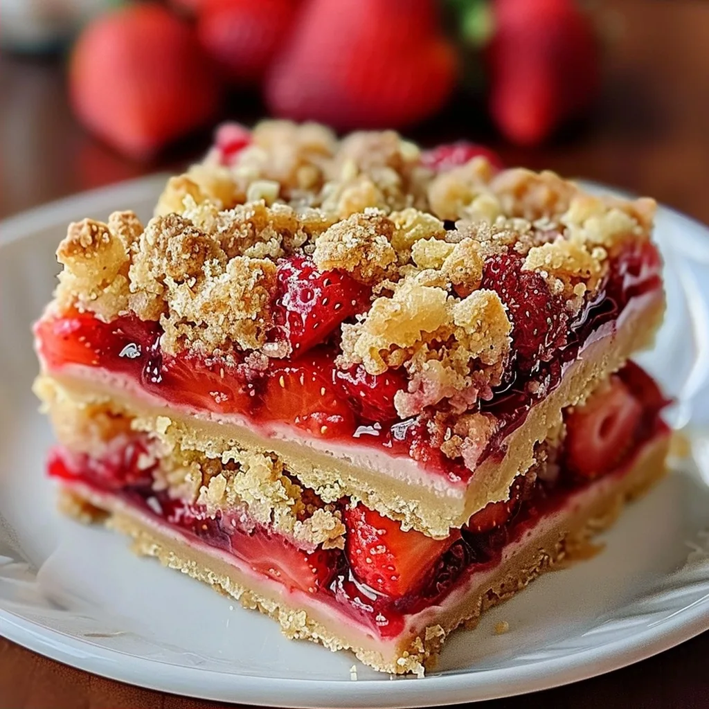 Strawberry Shortcake Streusel Bars You’ll Love