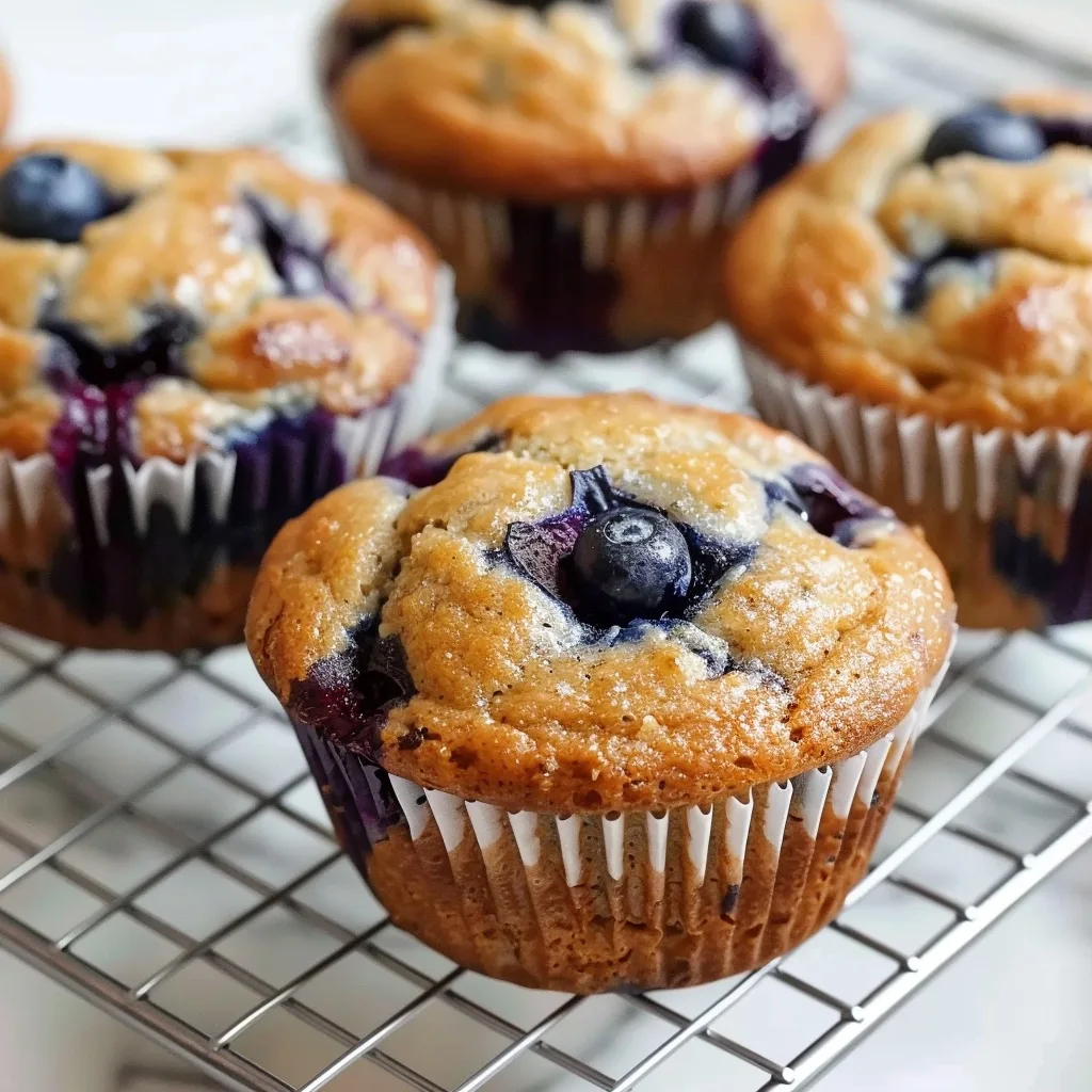 One-Bowl Blueberry Protein Muffins
