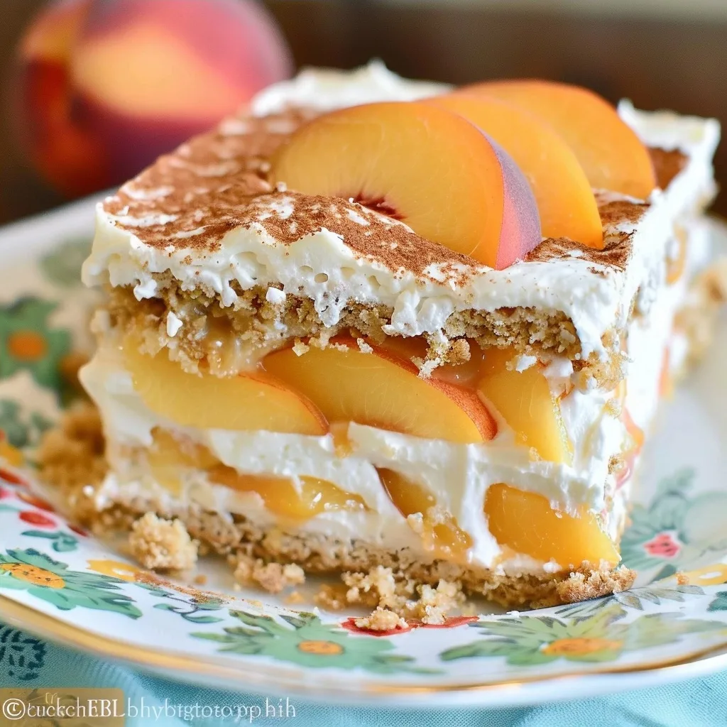 No-Bake Icebox Cake with Peach Pie Filling: A Hug in Dessert Form