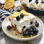 No Bake Lemon Blueberry Cheesecake