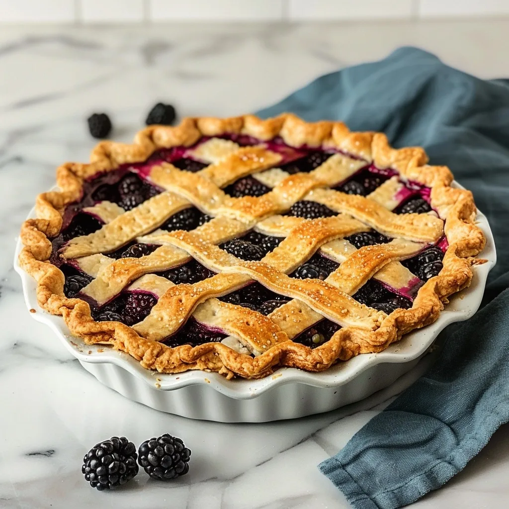 Juicy Blackberry Pie with Flaky, Buttery Crust
