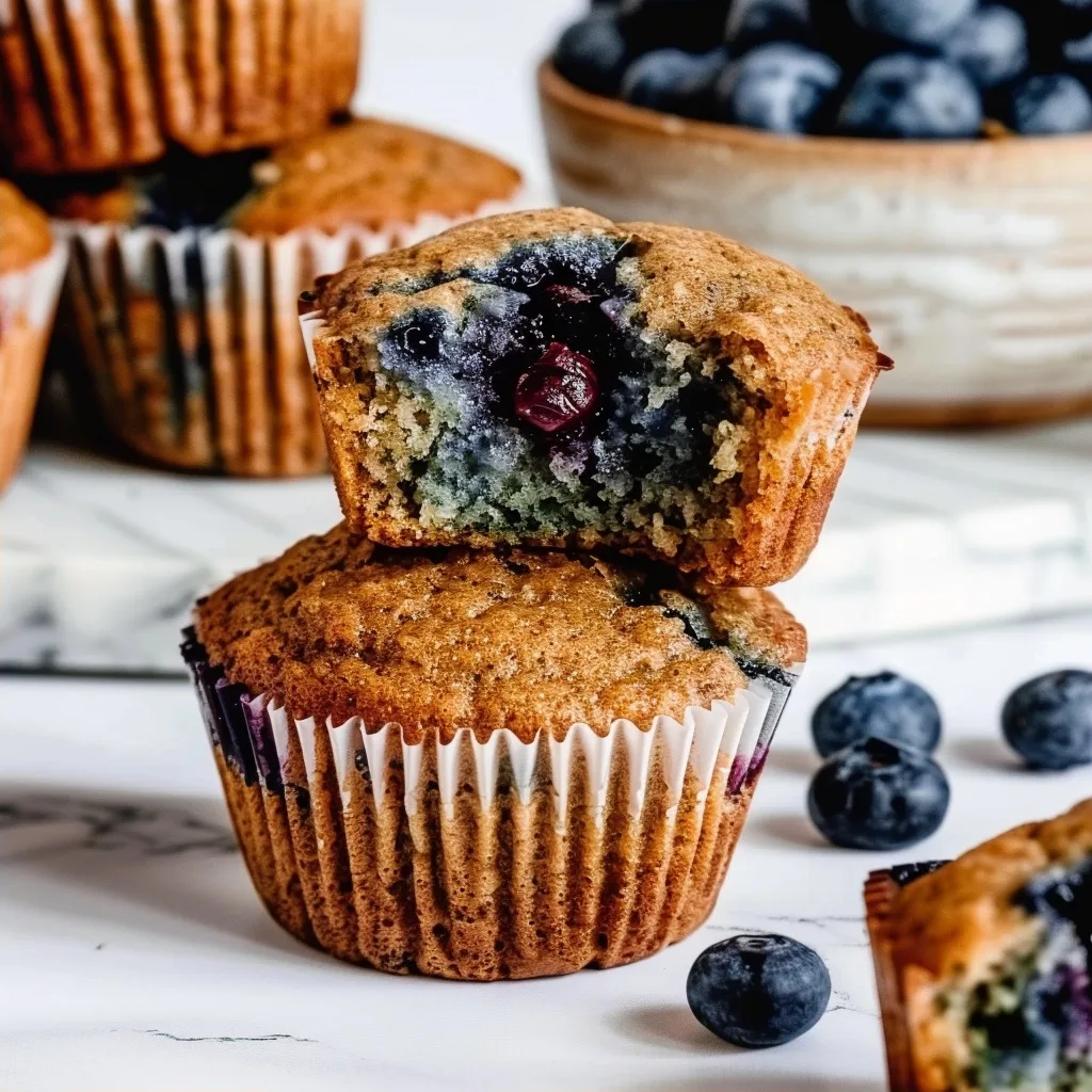 Healthy Maple Blueberry Zucchini Muffins