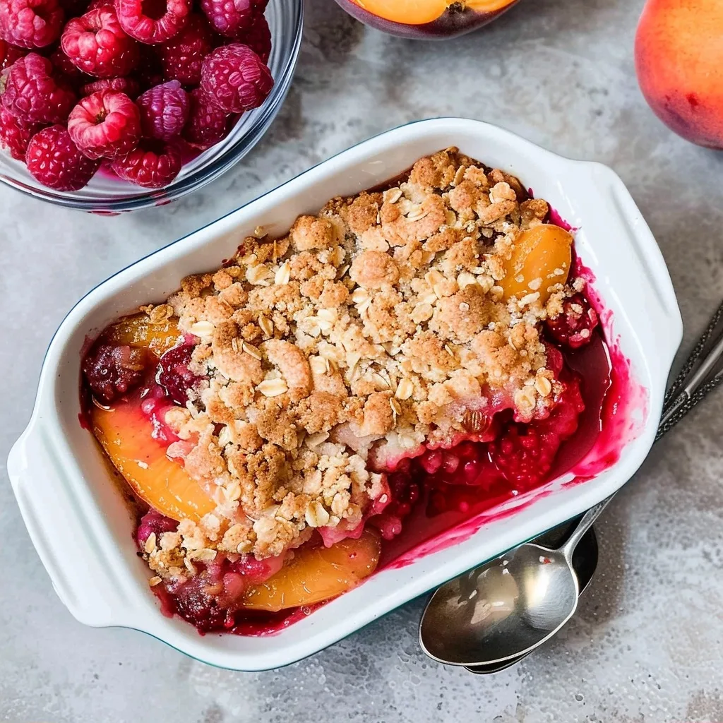 Raspberry Peach Crisp: A Hug in a Dish