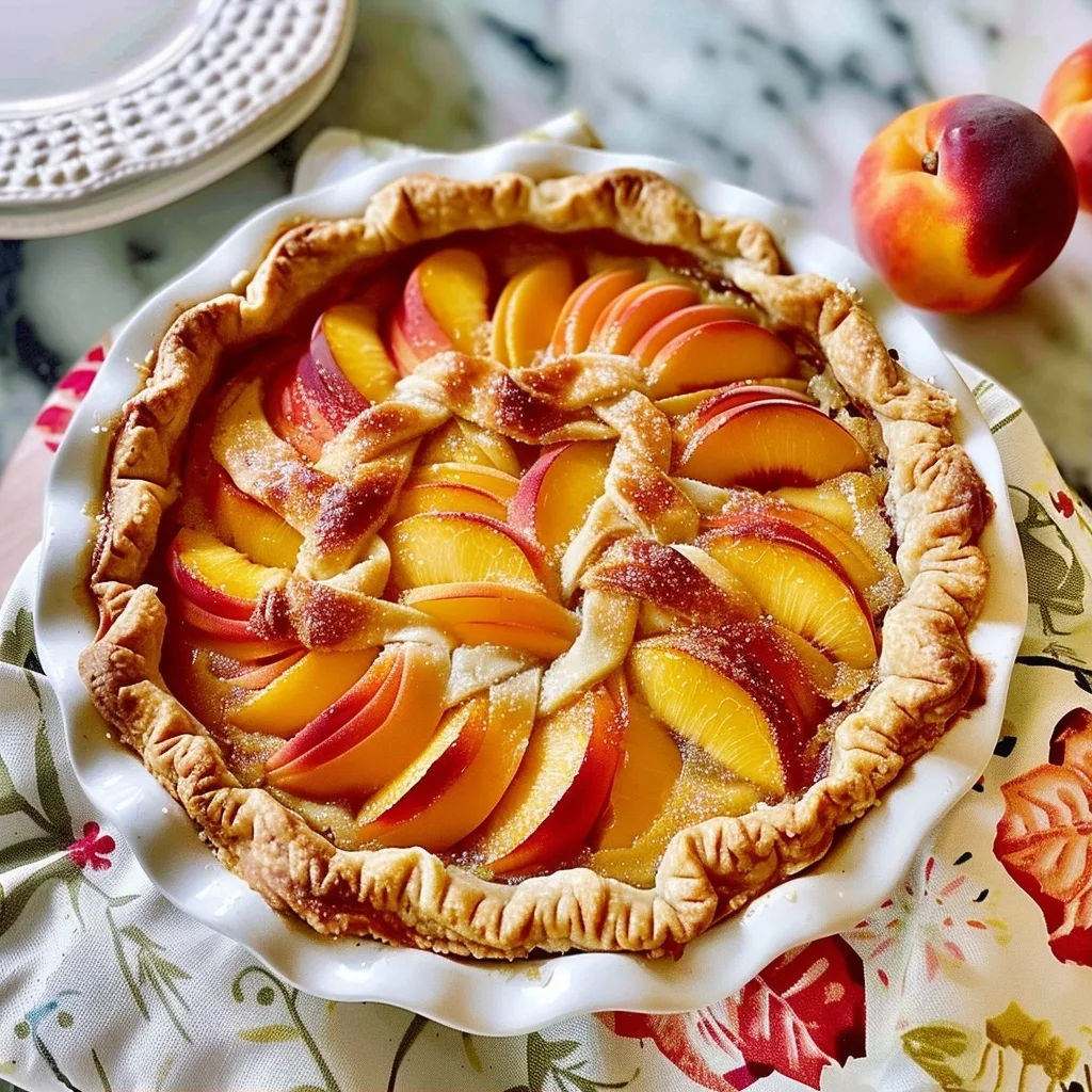 Three Ingredient Peach Pie
