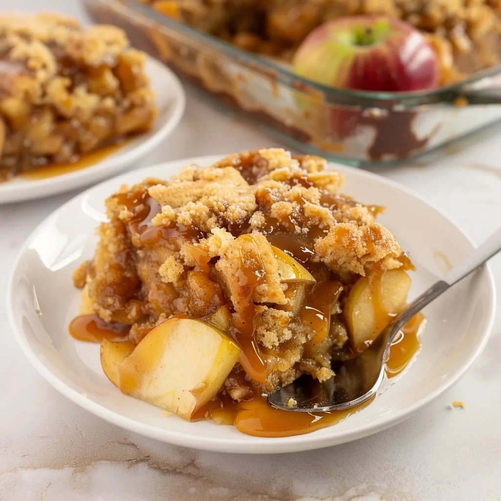 Caramel Apple Dump Cake with Fresh Apples