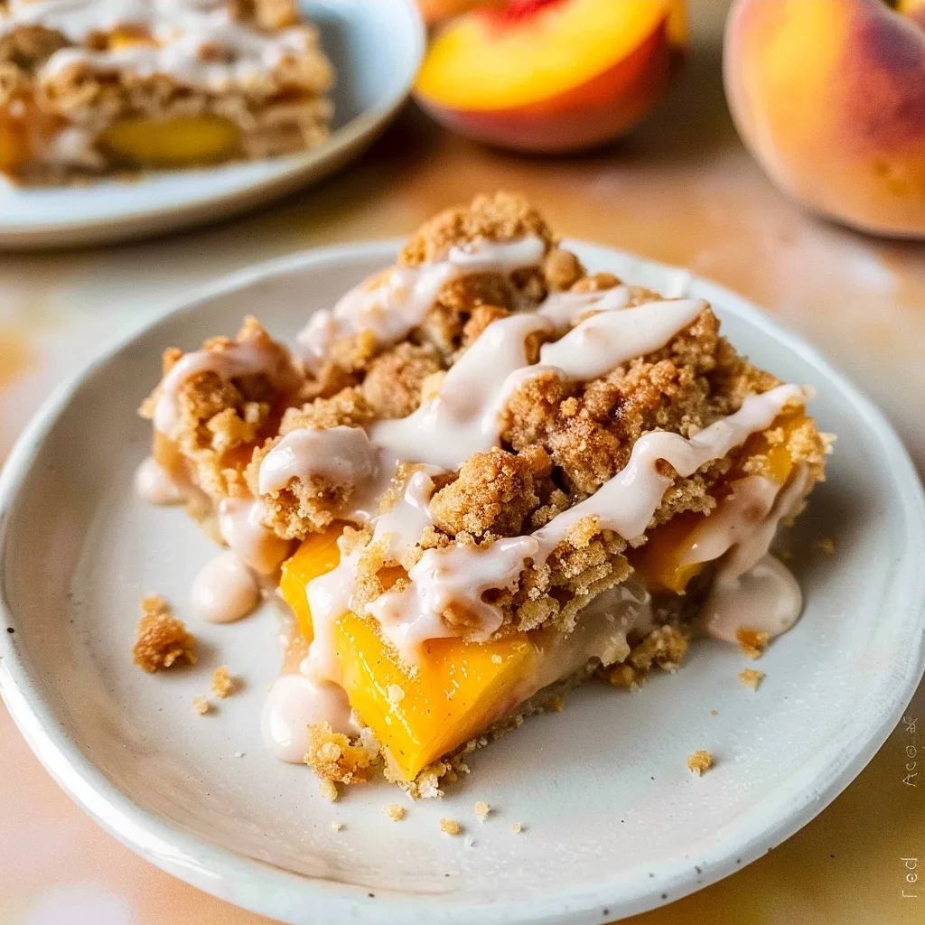 Peach Pie Crumb Bars