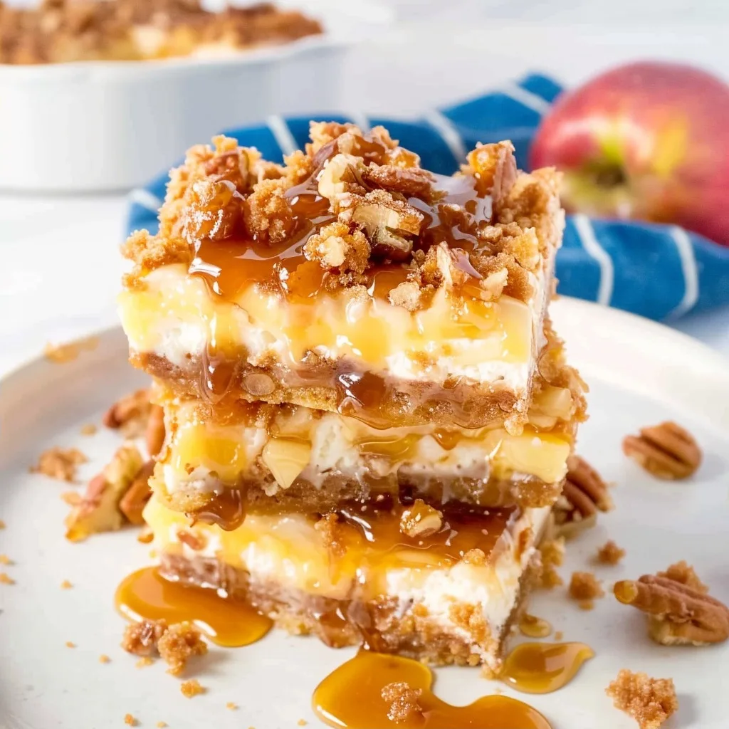 Caramel Apple Cheesecake Bars