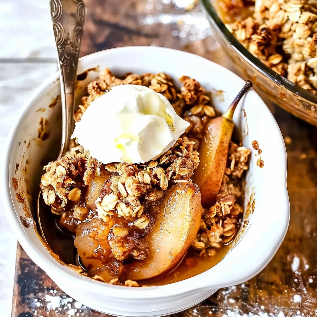 Easy Pear Crisp Recipe with Oats and Fresh Pears