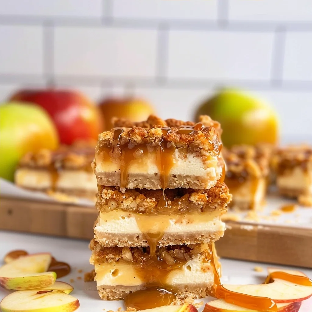 Caramel Apple Cheesecake Bars