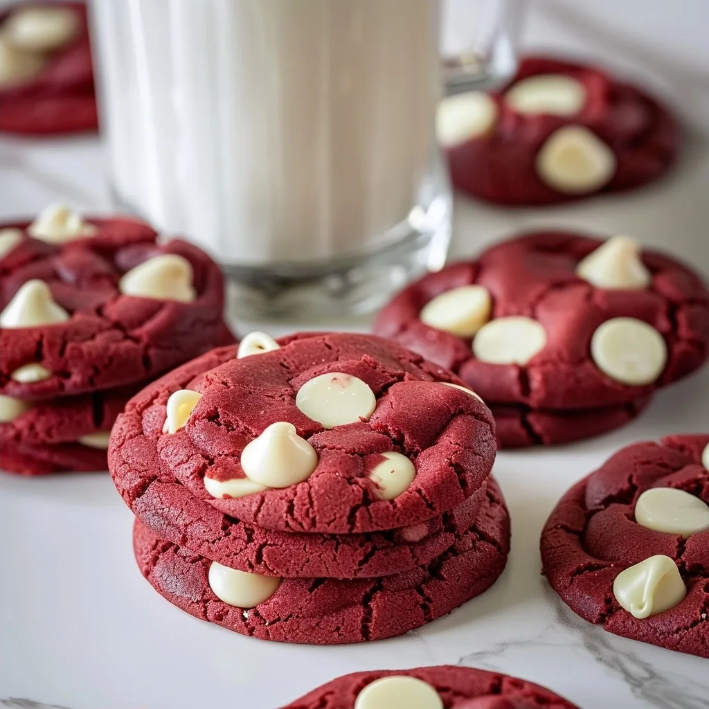 Gluten-Free Red Velvet White Chocolate Chip Cookies