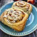 Fresh Peach & White Chocolate Sweet Rolls
