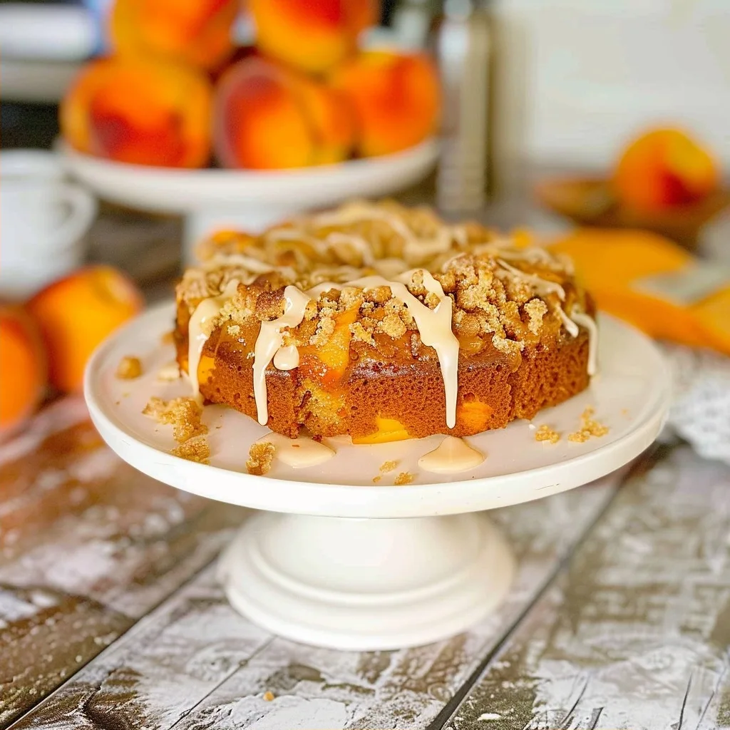 Peach Streusel Coffee Cake