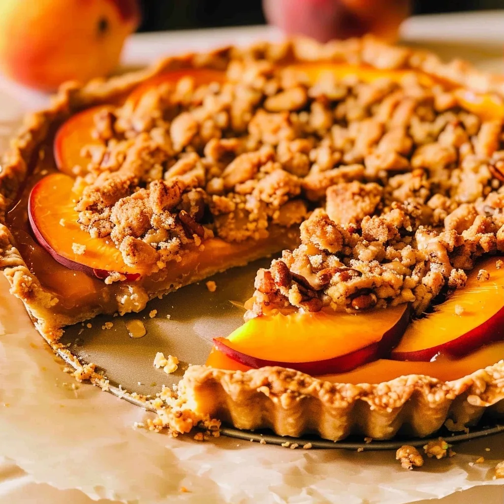 Peach Tart with Streusel Topping: A Taste of Summer's Sweetest Embrace