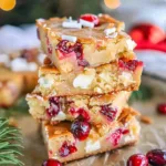 Holiday Cranberry White Chocolate Blondies
