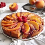 The Most Delicious Raspberry Peach Upside-Down Cake Recipe