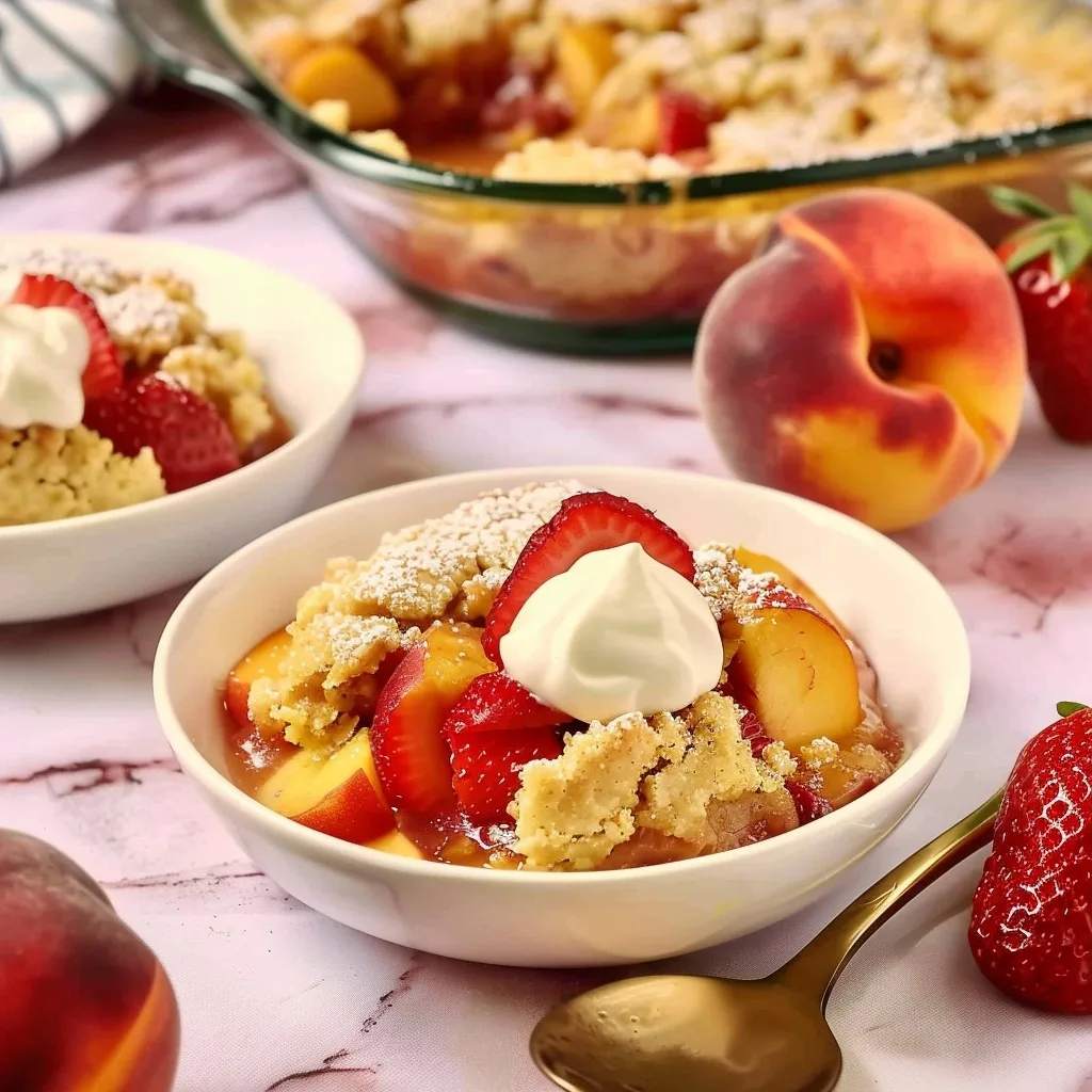 Easy Strawberry Peach Cobbler Recipe