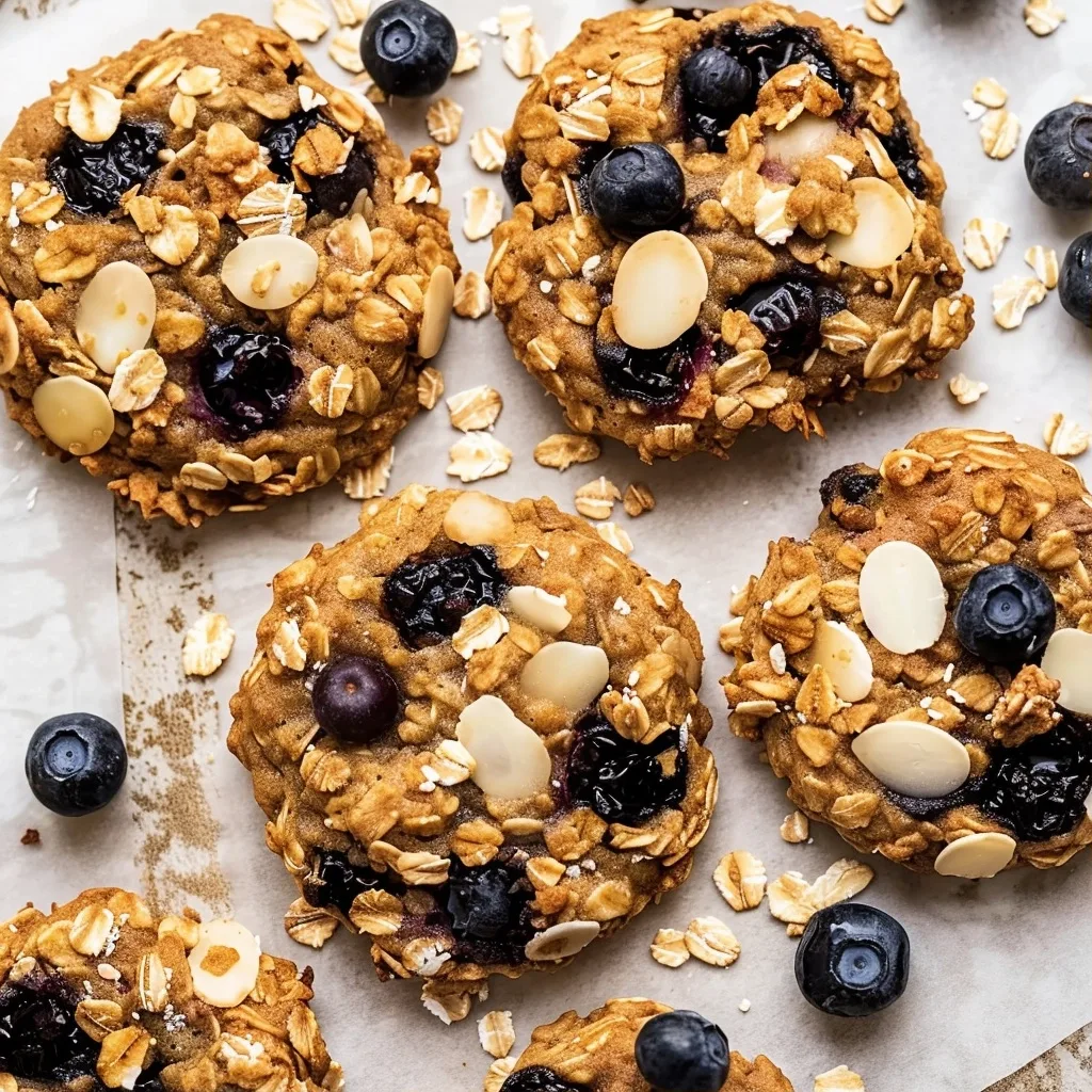 Blueberry Oatmeal Breakfast Cookies