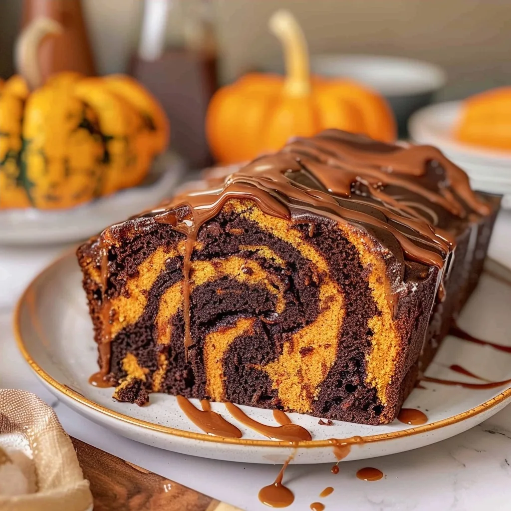 Pumpkin Marble Cake (vegan)
