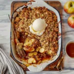 Apple Crisp With Vanilla Ice Cream