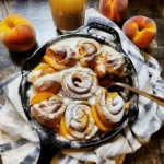 Cinnamon Roll Peach Cobbler