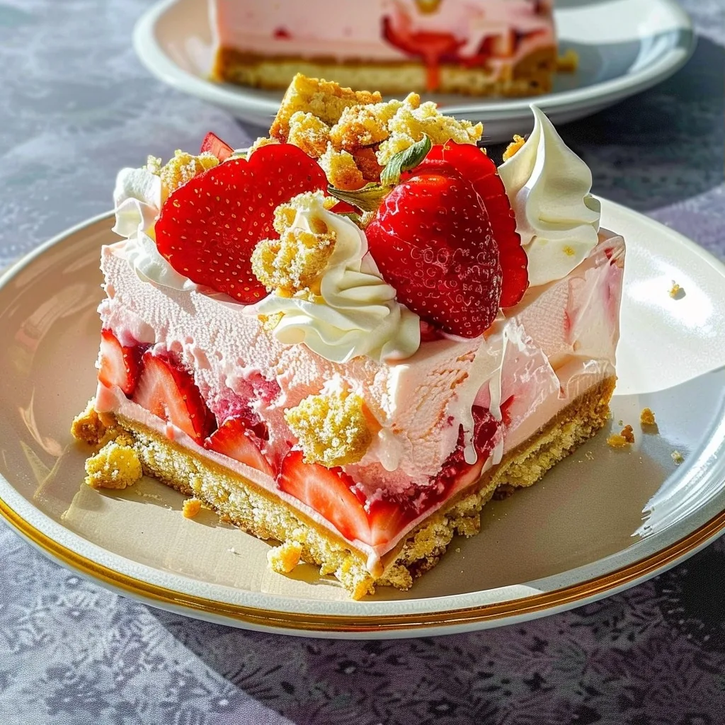 Strawberry Shortcake Ice Cream Cake