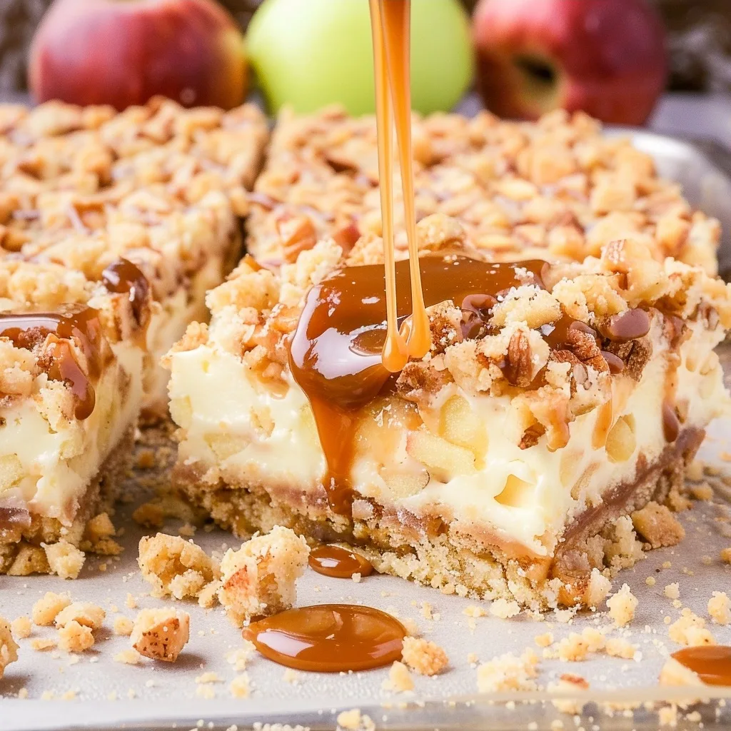 Caramel Apple Cheesecake Bars
