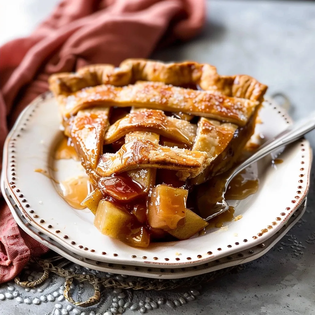 Caramel Pear Pie