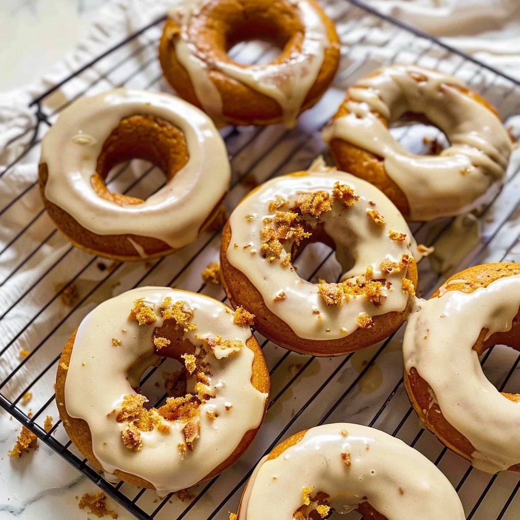 Baked Pumpkin Donuts with Maple Glaze