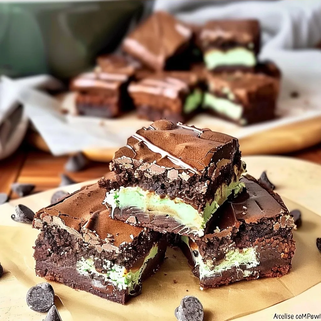 Mint Chocolate Chip Brownies