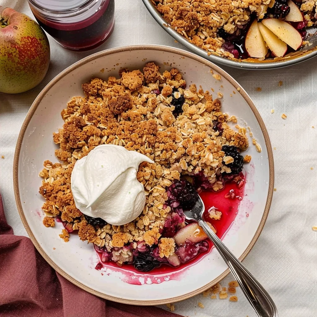 Spiced Pear Berry Crumble