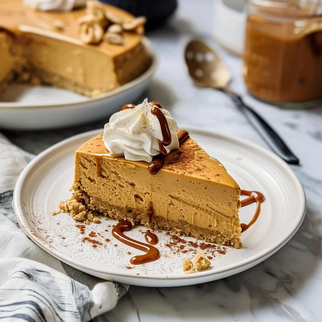 Creamy No Bake Pumpkin Cheesecake