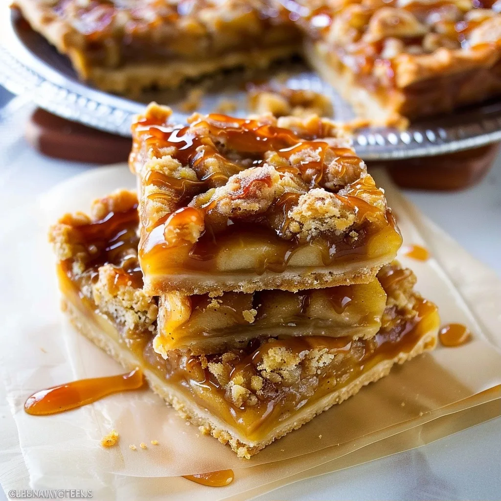 Decadent Salted Caramel Apple Pie Bars