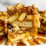 Apple Crumble Bars with Salted Caramel