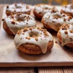 Pumpkin Spice Donuts with Maple Cream Cheese Glaze