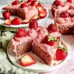 Strawberry Snacking Cake with Strawberry Buttercream