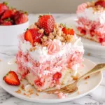 Strawberry Crunch Poke Cake