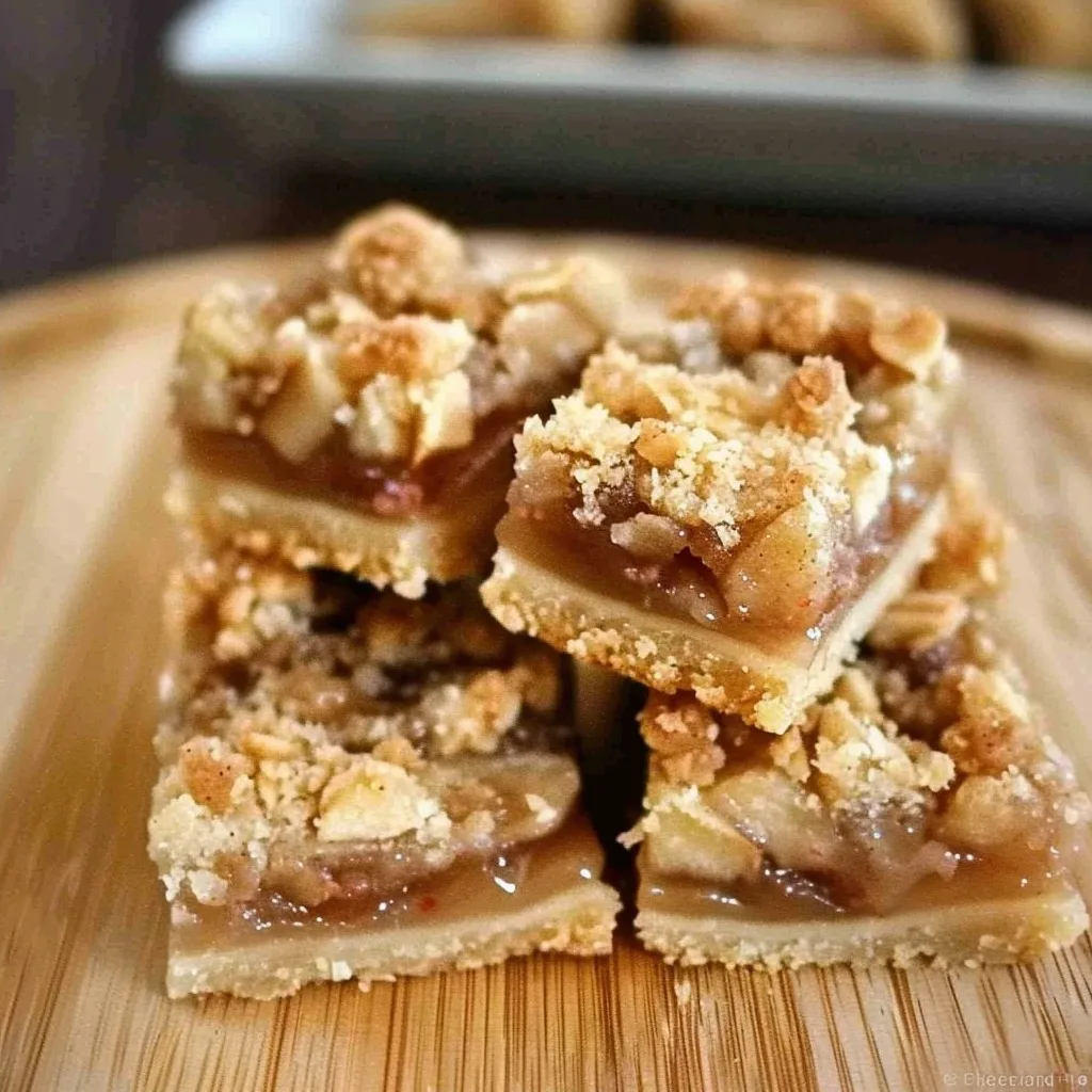 The BEST Apple Crisp Shortbread Bars