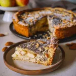 German Apple Poppy Seed Cake with Almonds