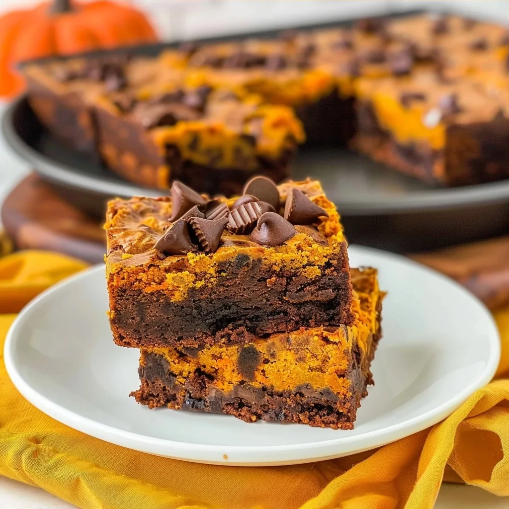 Pumpkin Fudge Brownies